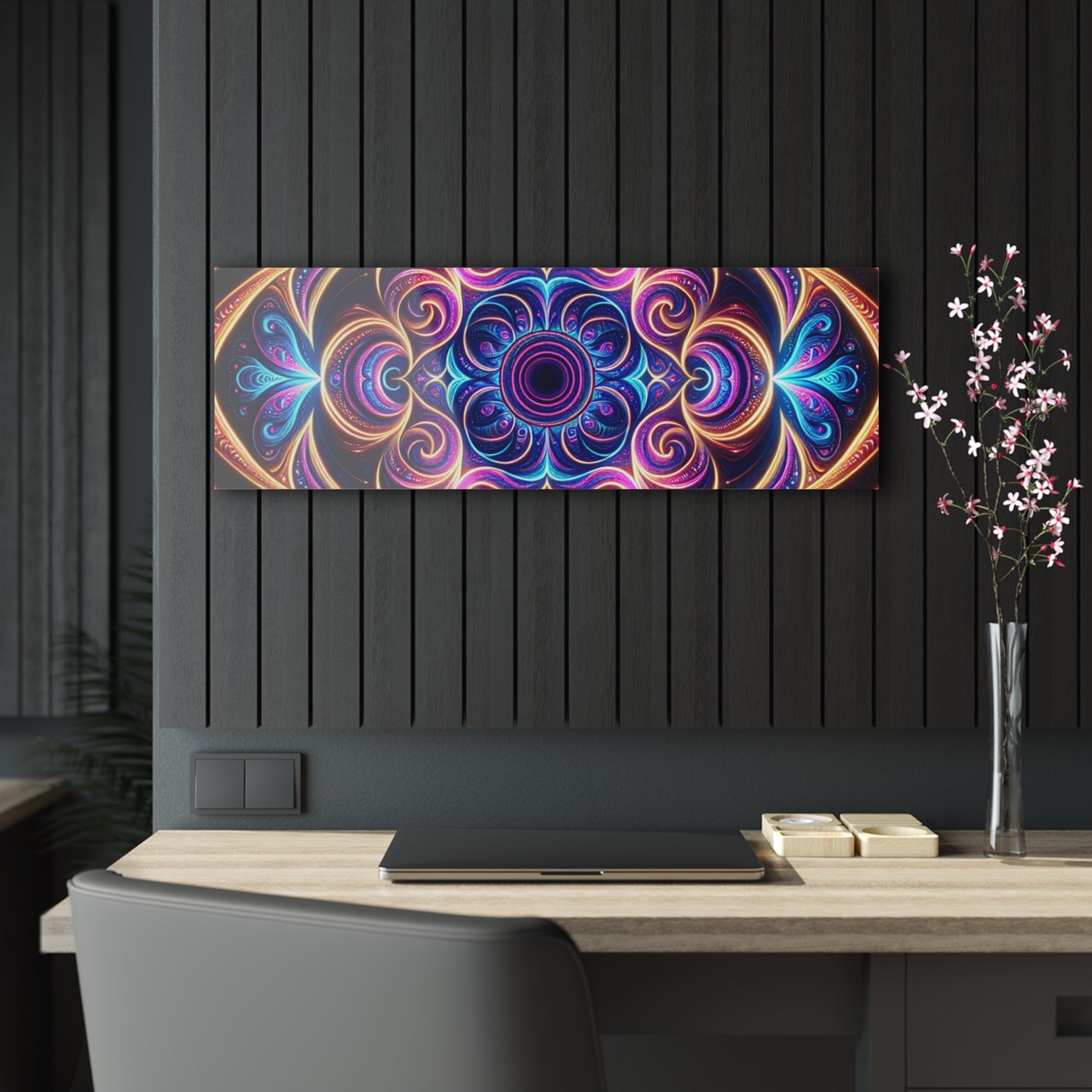 Cosmic Caressassement Trippy infity Pattern 1/4" Glossy Acrylic Art