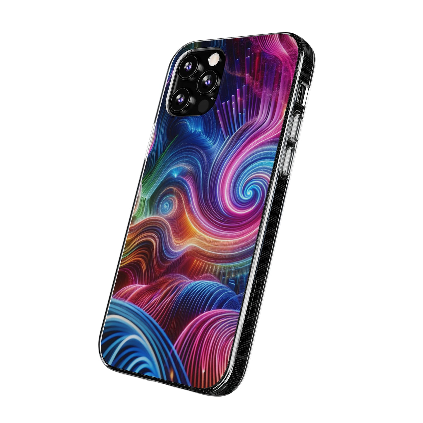 Neon Dreamscapes Infinity Patterns Art Polycarbonate Phone Case