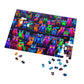 "Neon Owl Party" - Neon Owls Puzzle 30, 110, 252, and 1000 Pieces