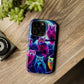 "Neon Splash of Owls" Neon Owls Premium Art Magsafe Magnet Tough IPhone 13 14 15 Pro Plus Max and Mini in Matte and Glossy Phone cases