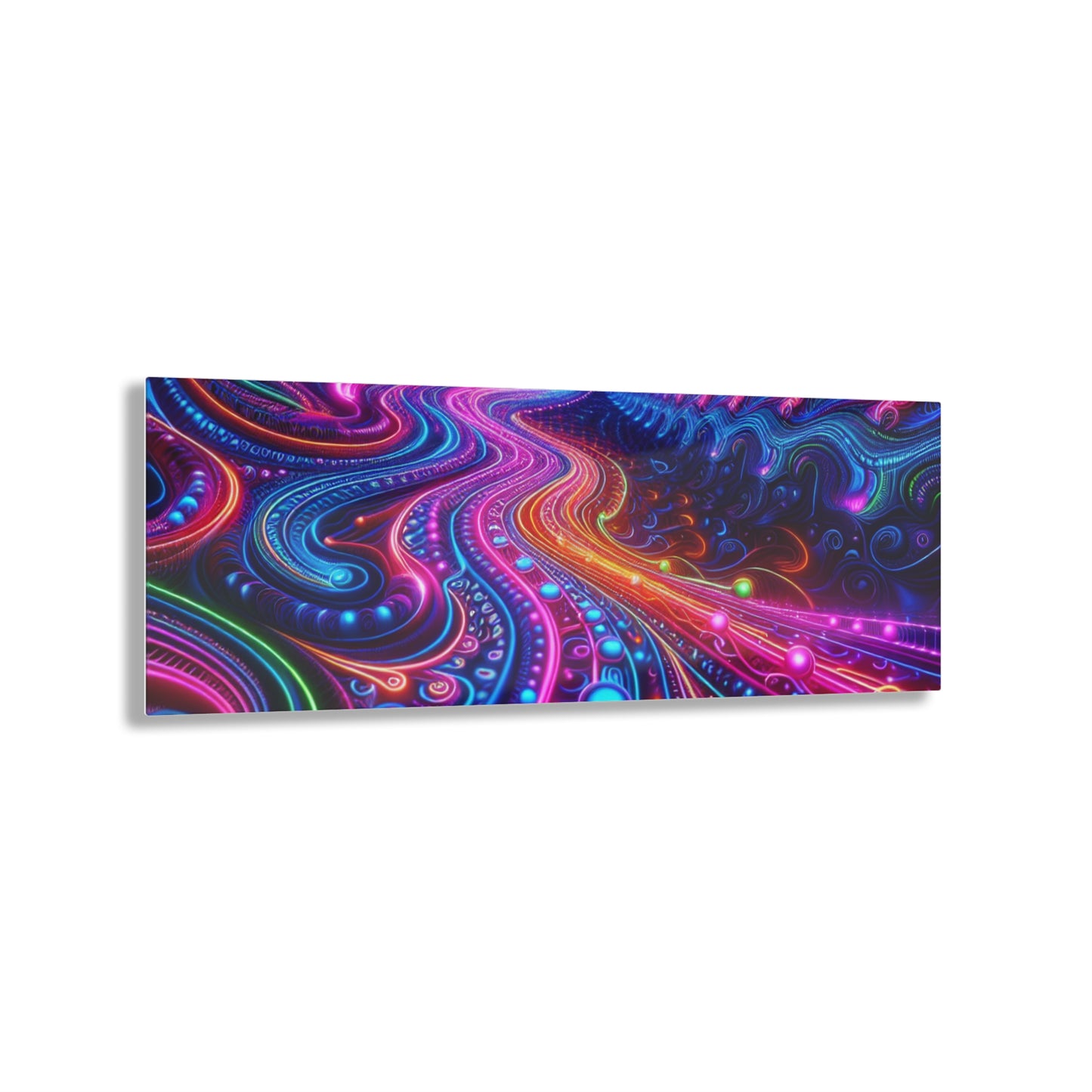 'Vibrant Infinity Prism' Trippy infity Pattern 1/4" Glossy Acrylic Art