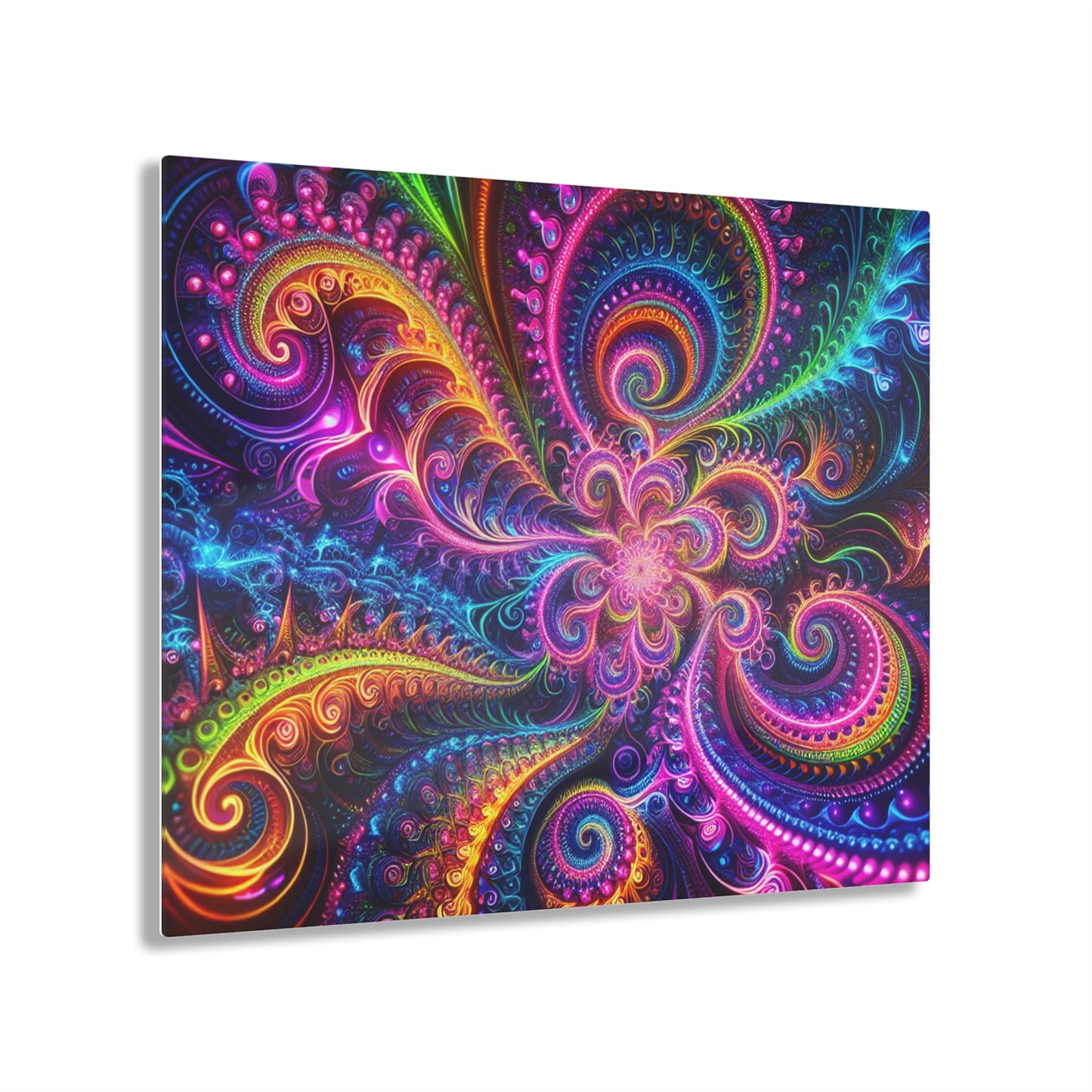 Quantum Prismatic Visions. Trippy infity Pattern 1/4" Glossy Acrylic Art