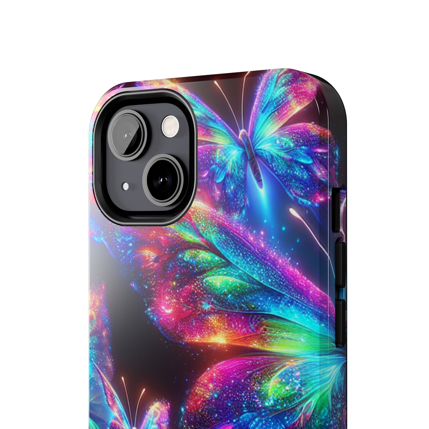 "Butterfly Prism Eruption" NEON Butterflies Tough Phone Case