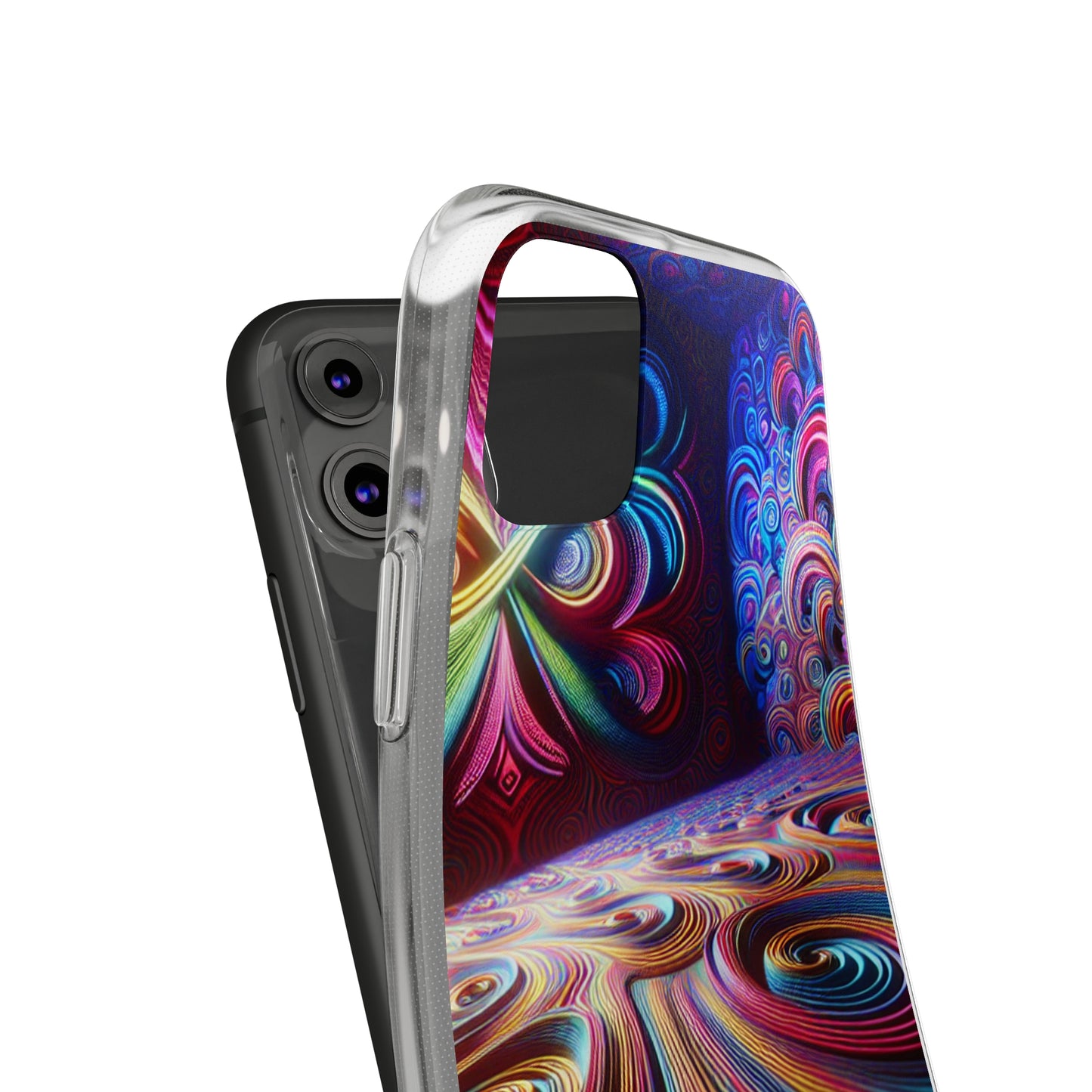 Vibin' Neon Infinity. Infinity Patterns Art Polycarbonate Phone Case