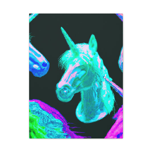 Neon Unicorn Palooza NEON Unicorns Art Canvas