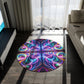 Luminous Psychedelic Endless Voyage. Infinity Patterns Round Rug
