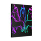 Vibrant Neon Unicornscape. NEON Unicorns Art Canvas