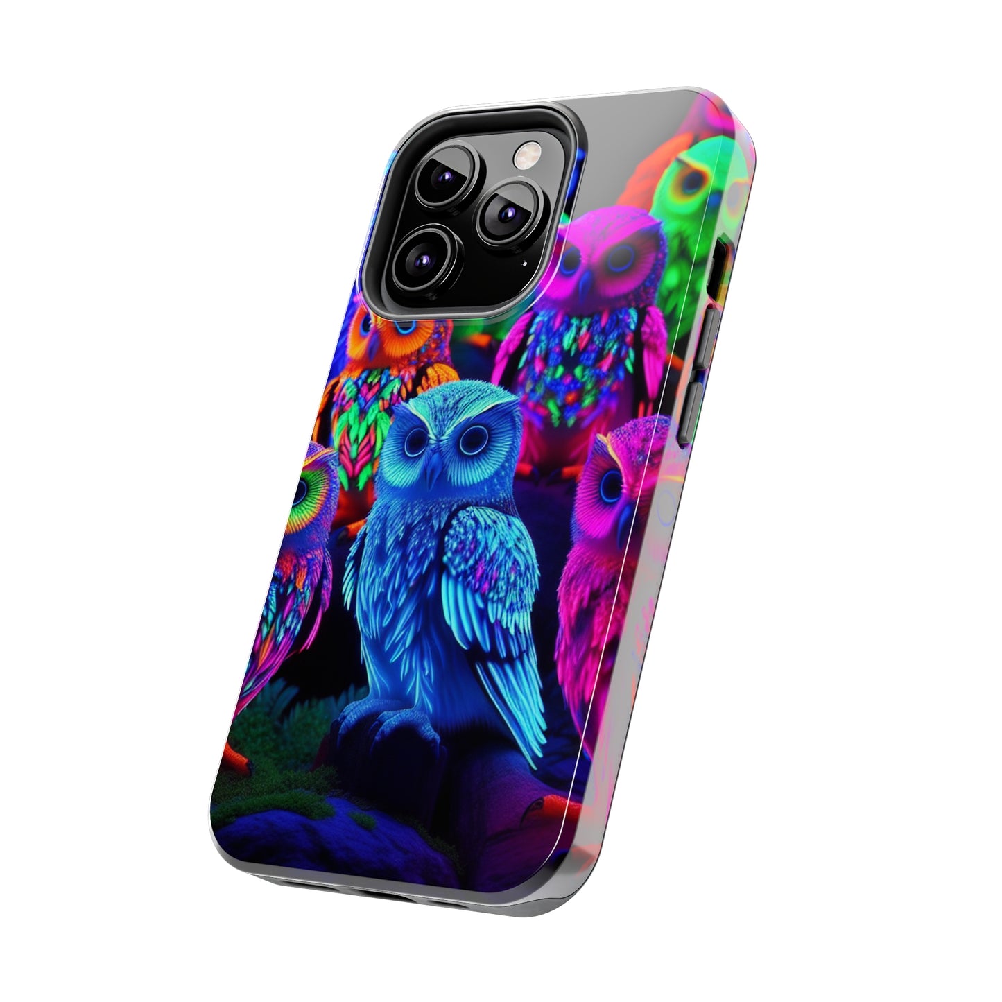 Neon Nocturne. NEON Owls Tough Phone Case