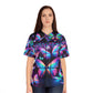 Neon Dreamscape Butterflies Neon Butterflies Womans Jersey