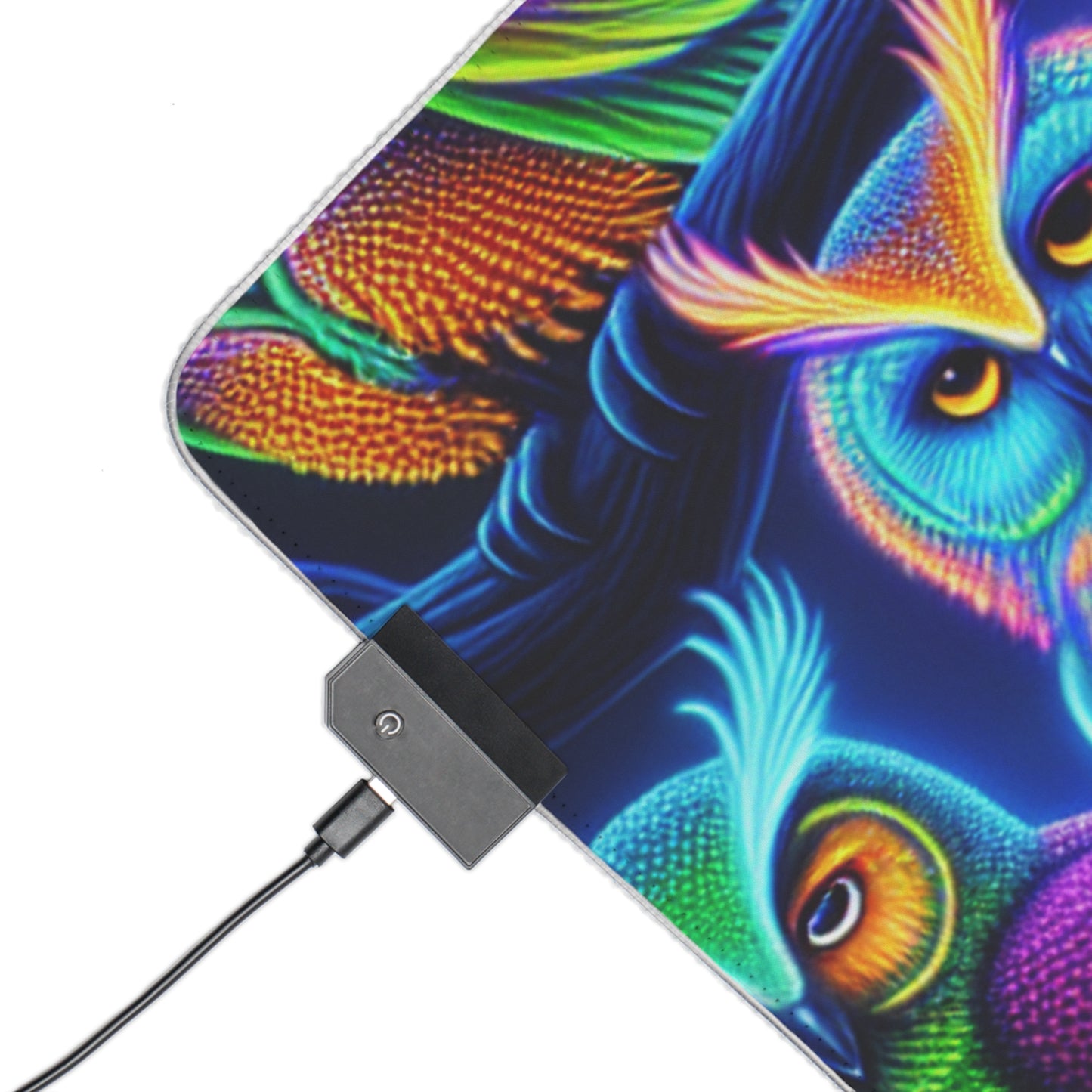 Neon Nightwatch NEON Owls Art LED Mousepad