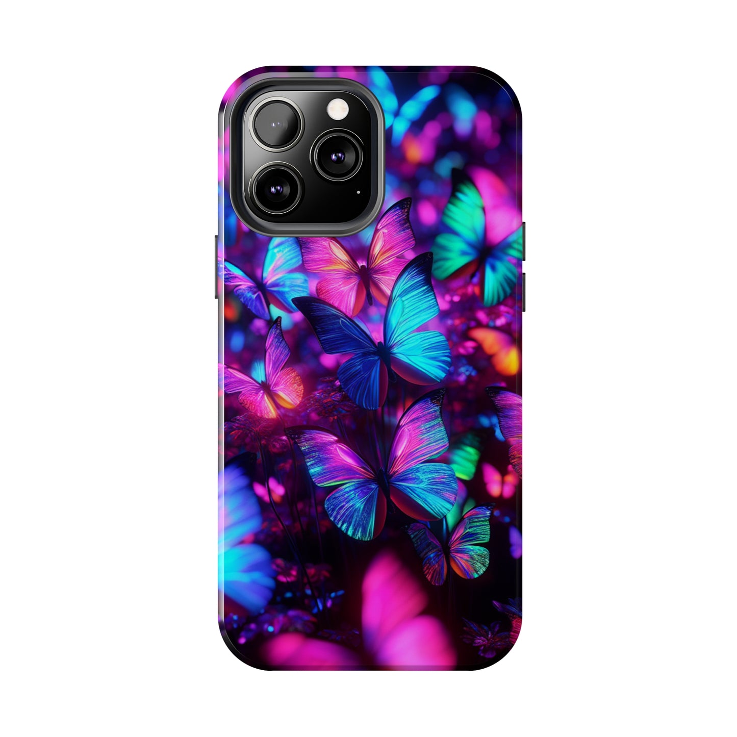 Neon Moth Flutter. NEON Butterflies Tough Phone Case
