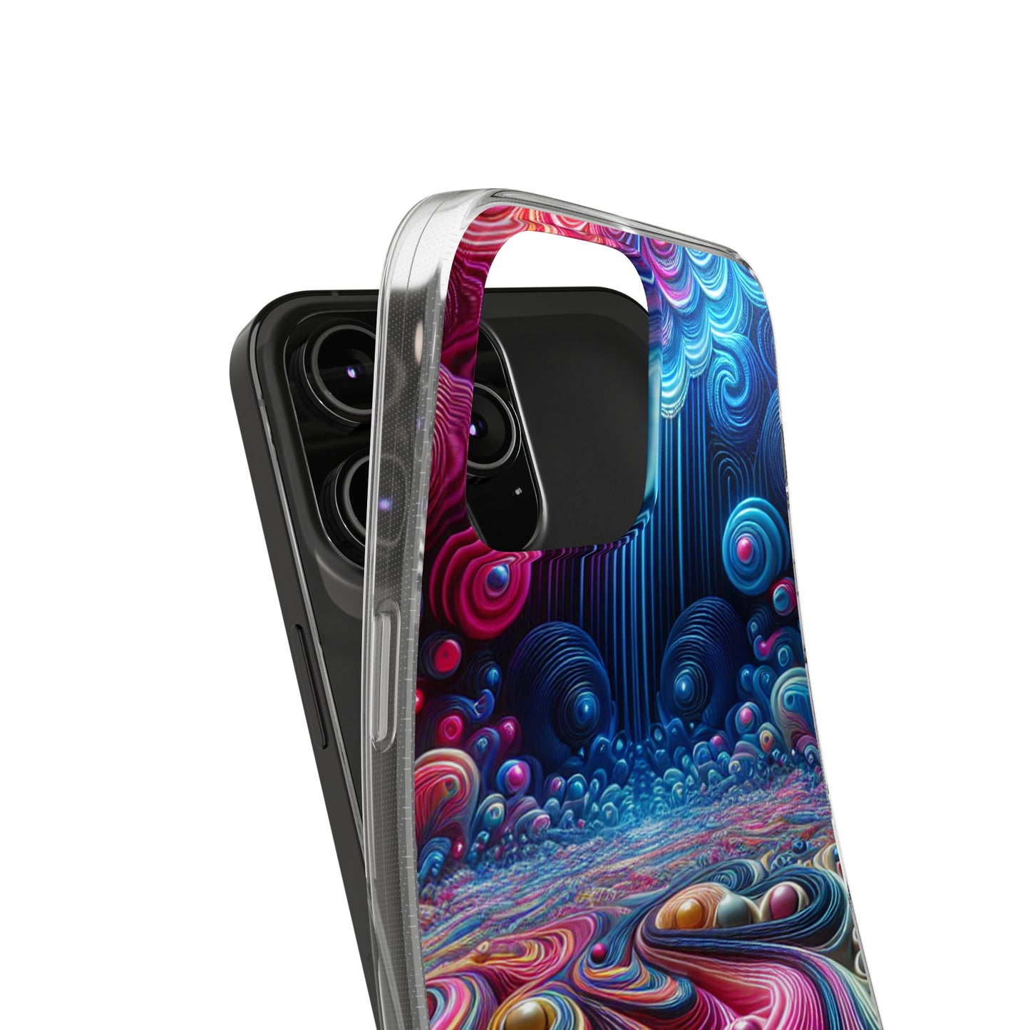 Mesmerizing Neon Infinity Infinity Patterns Art Polycarbonate Phone Case Samsung Galaxy s21 s22 Google Pixel 6 Iphone 11 12 13 14 Pro Max Mini Plus