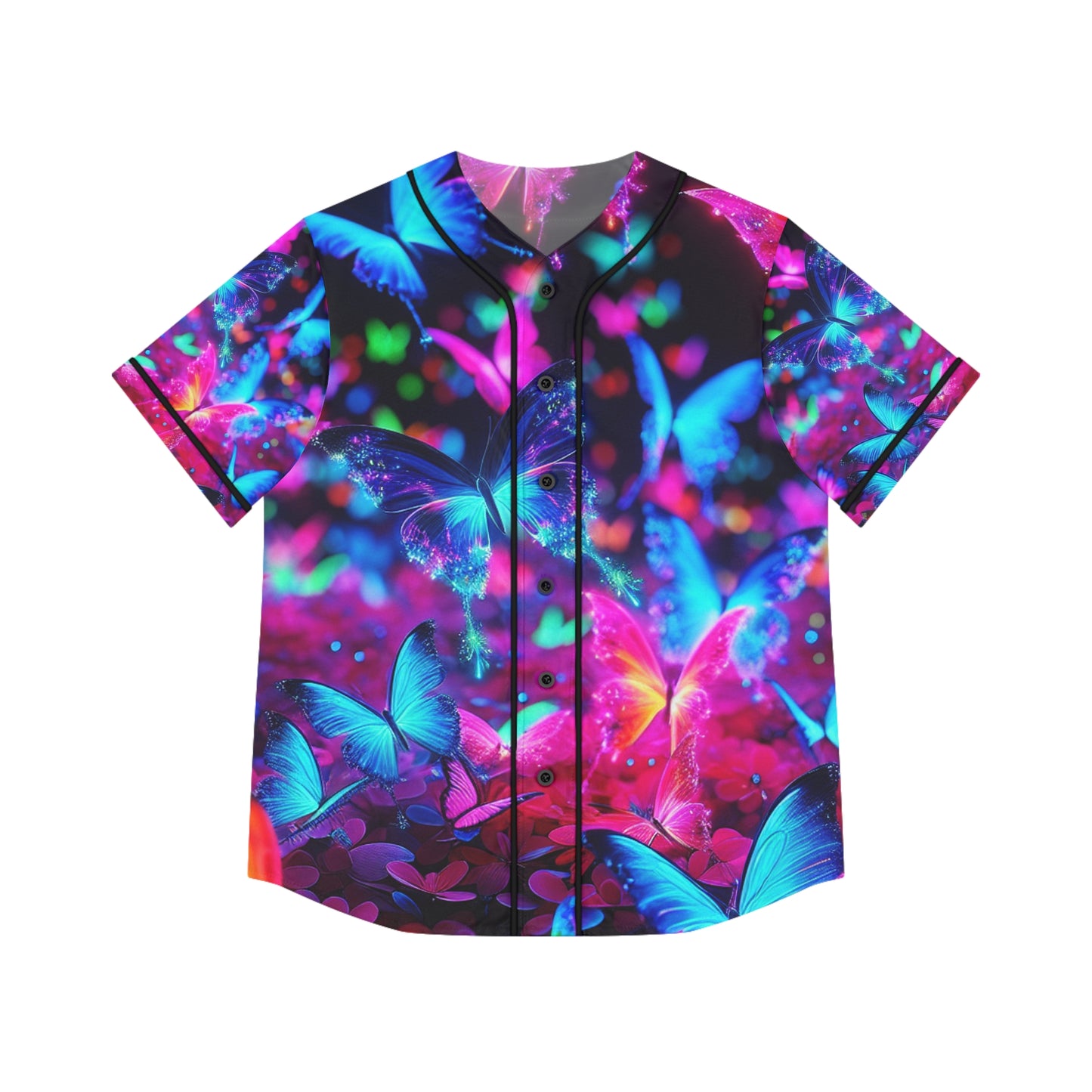 Electric Butterfly Dreamscape Neon Butterflies Womans Jersey