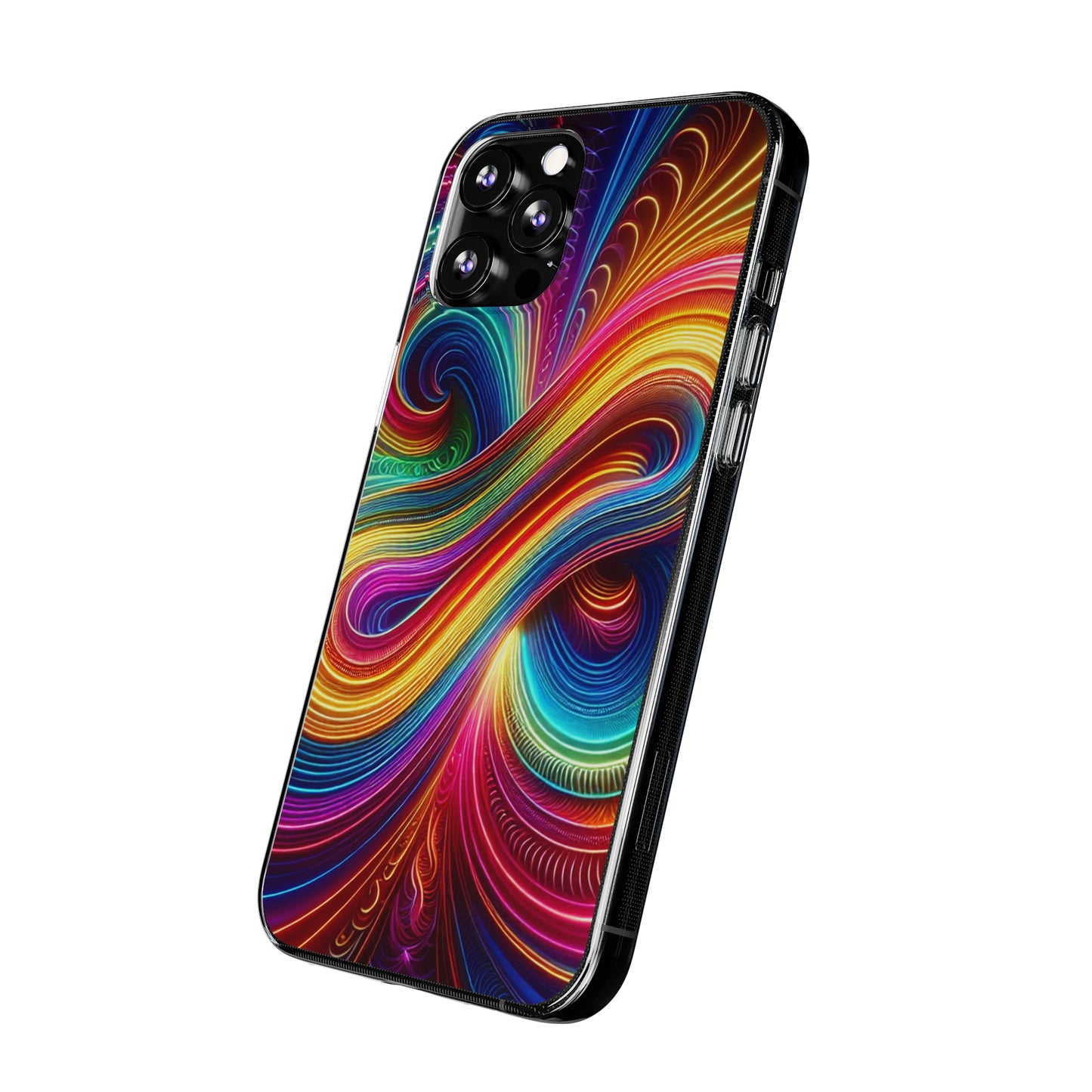 Neon Infinity Vortex Infinity Patterns Art Polycarbonate Phone Case