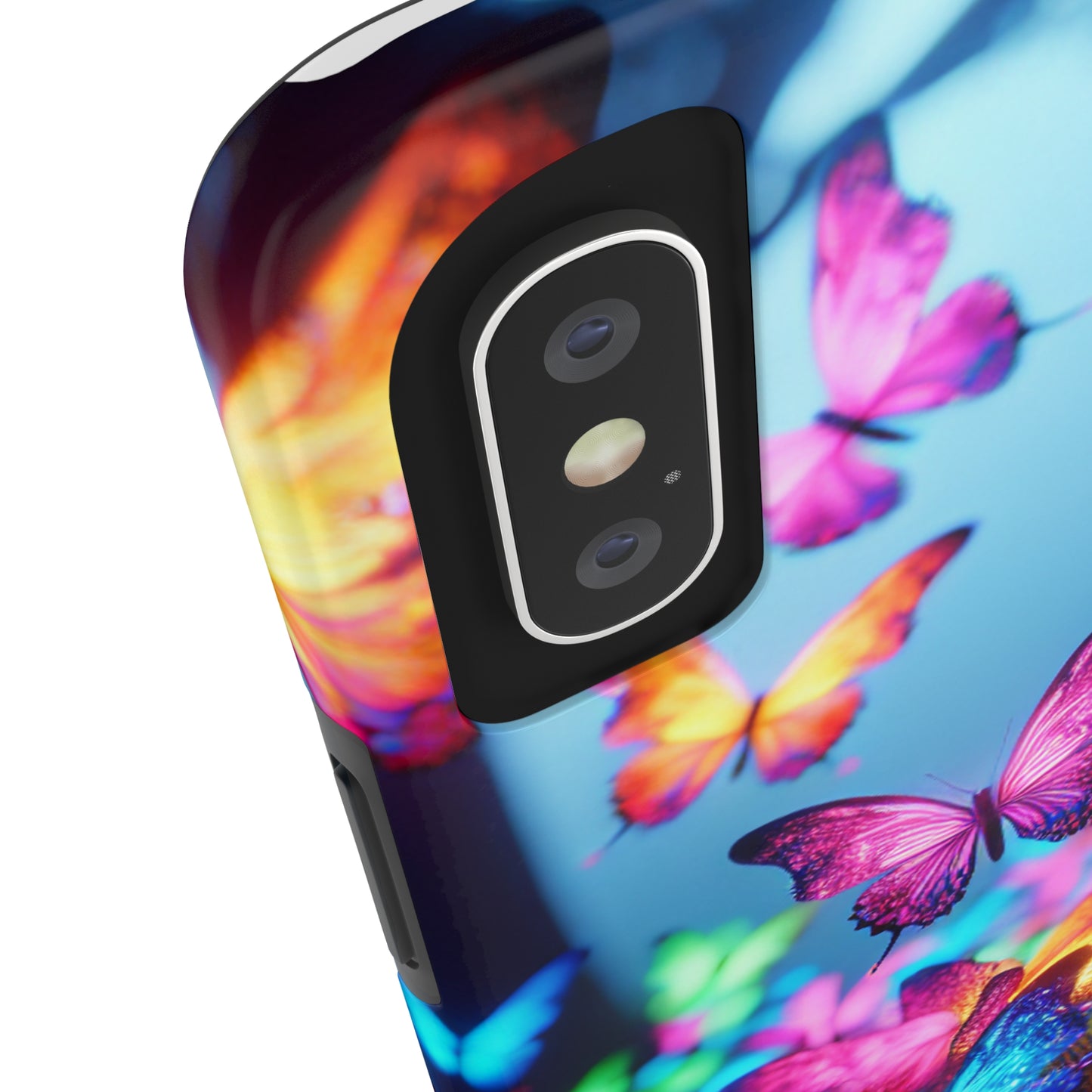 "Neon Butterflies Awakening" NEON Butterflies Tough Phone Case