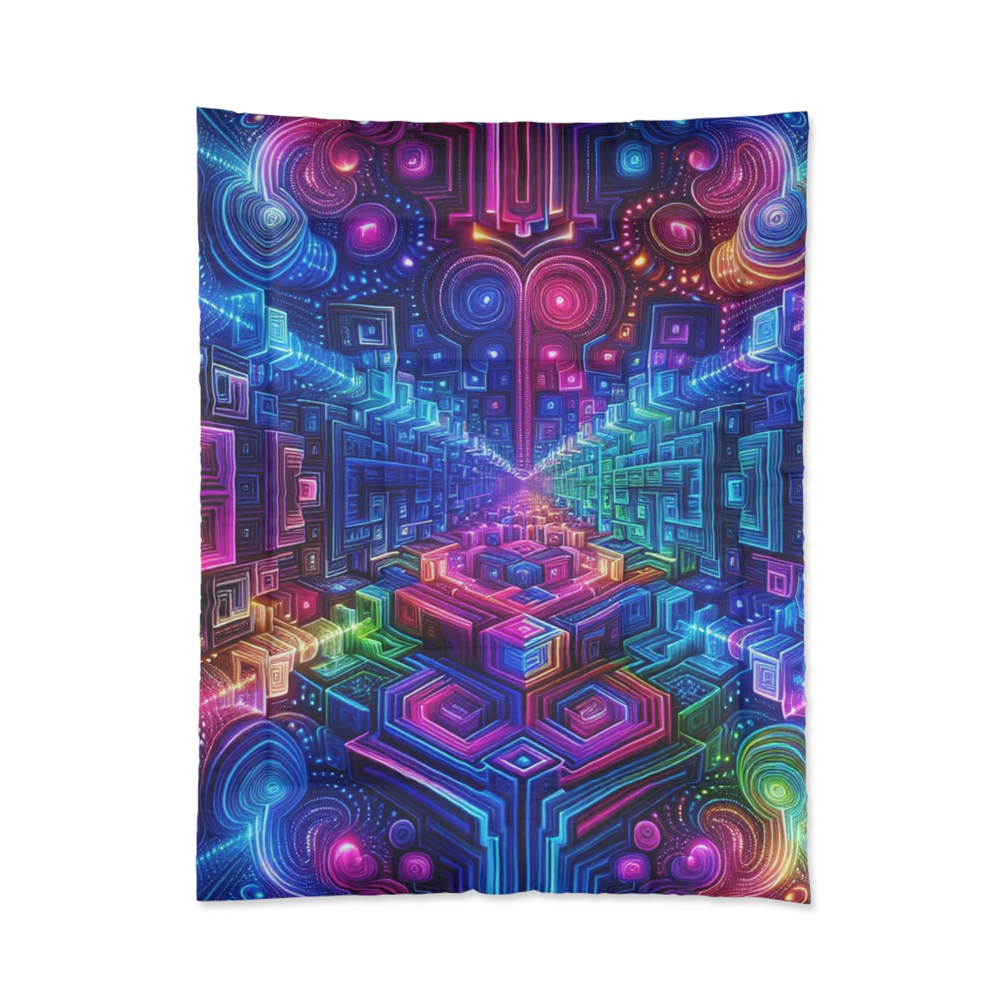 Aurora Flarezoom. Trippy Infinity Patterns Comforter Blanket