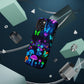 Neon Spectacle. Neon Butterflies and Mushrooms Premium Art Magsafe Magnet Tough IPhone 13 14 15 Pro Plus Max and Mini in Matte and Glossy Phone cases