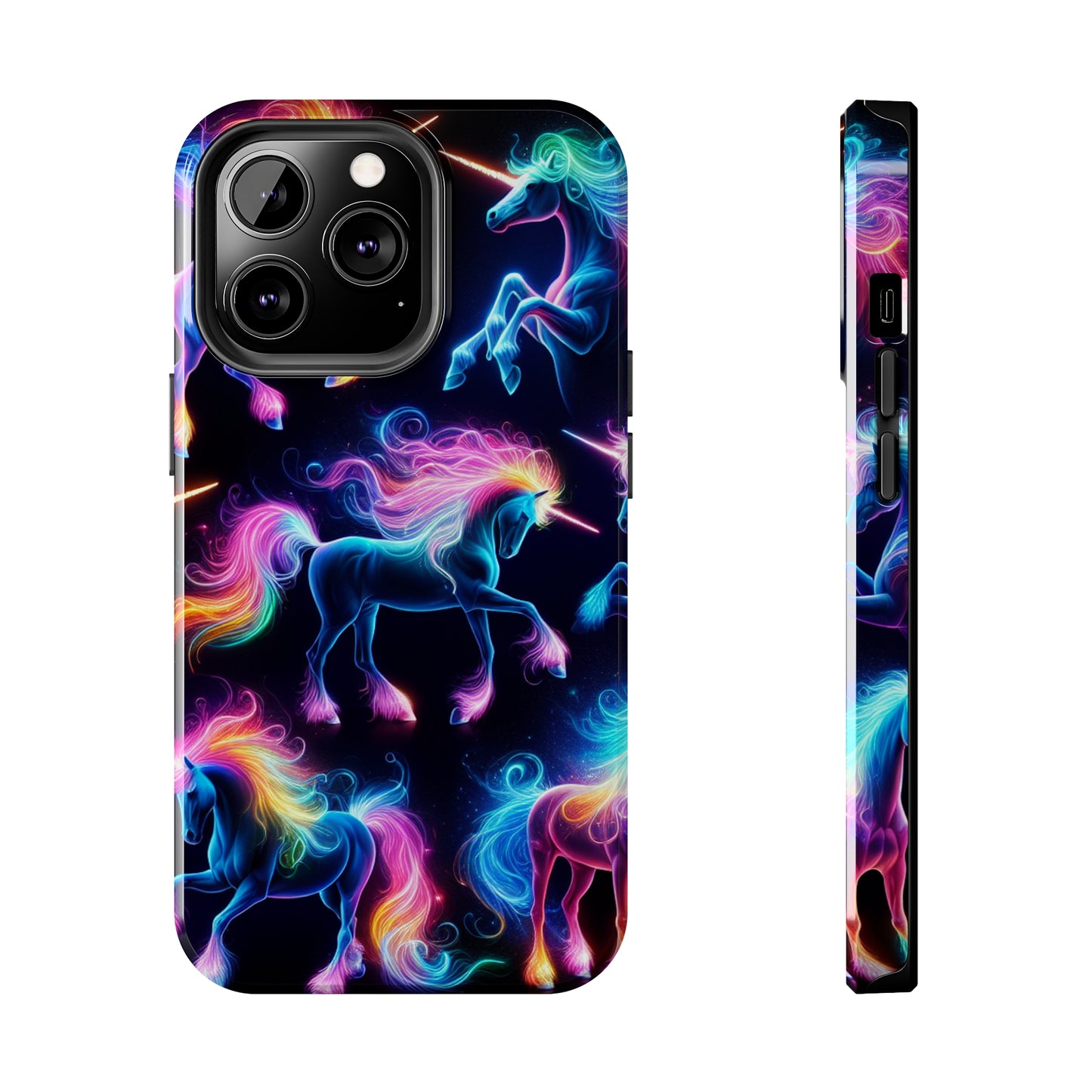 'Neon Mirage of Unicorns' NEON Unicorns Tough Phone Case