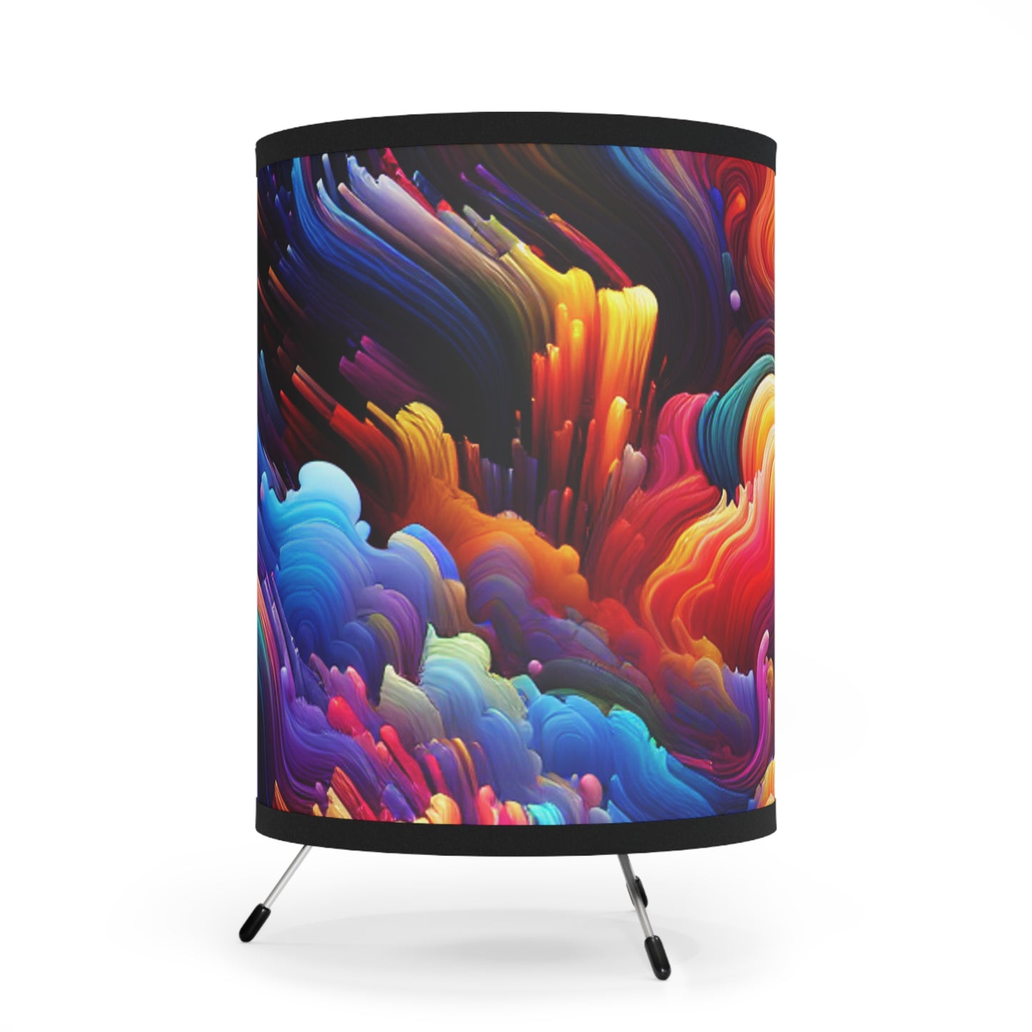 Giovanni Delacroix. - Trippy Infity Patterns Art Tripod Lamp