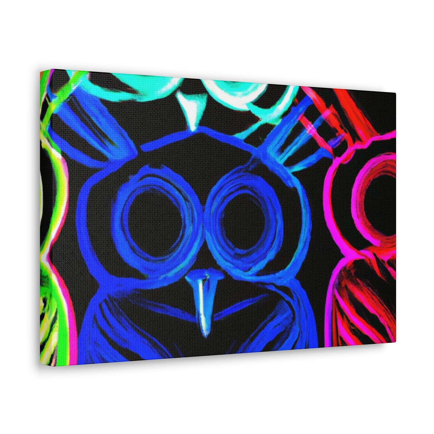 Neon Night Owls. NEON Owls Art Canvas