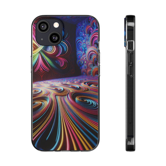 Vibin' Neon Infinity. Infinity Patterns Art Polycarbonate Phone Case