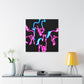 "Enchanted Fluorescence" NEON Unicorns Art Canvas