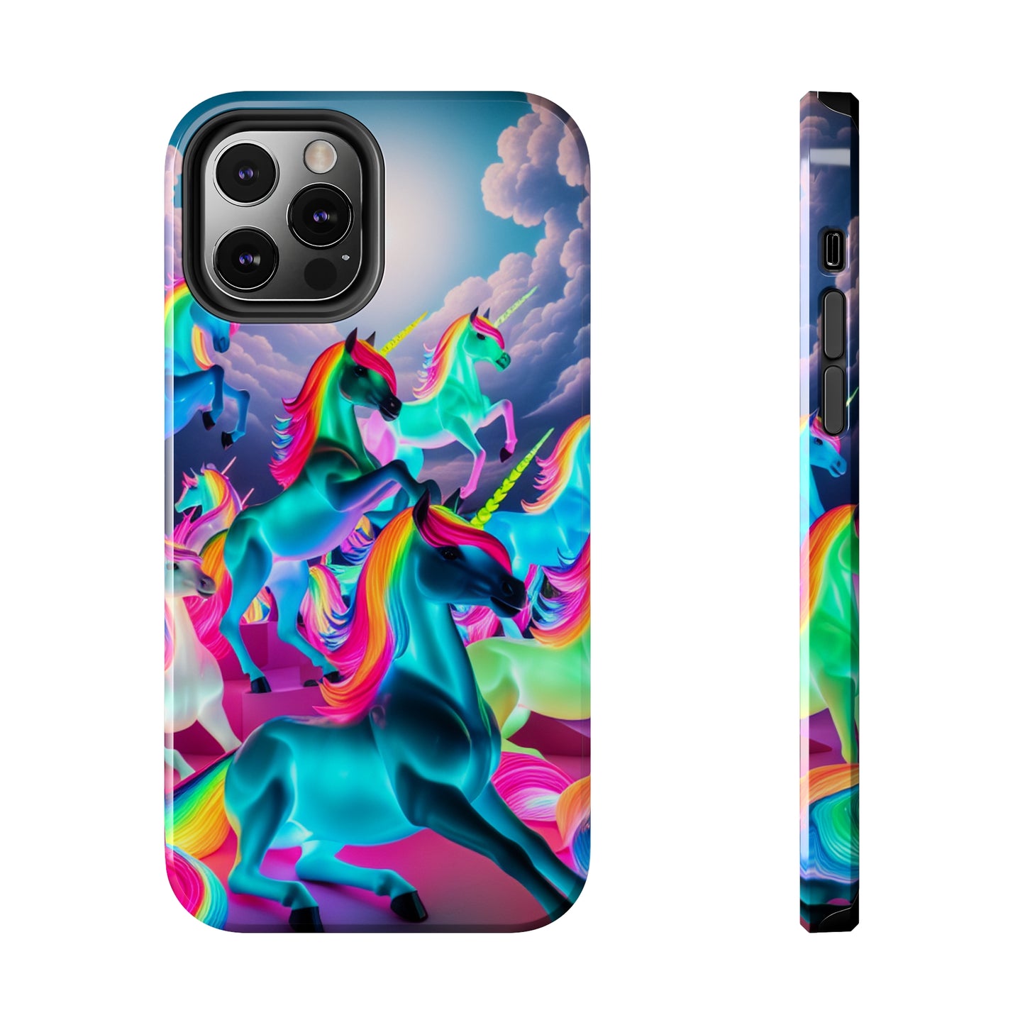 "Neon Fantasy" NEON Unicorns Tough Phone Case