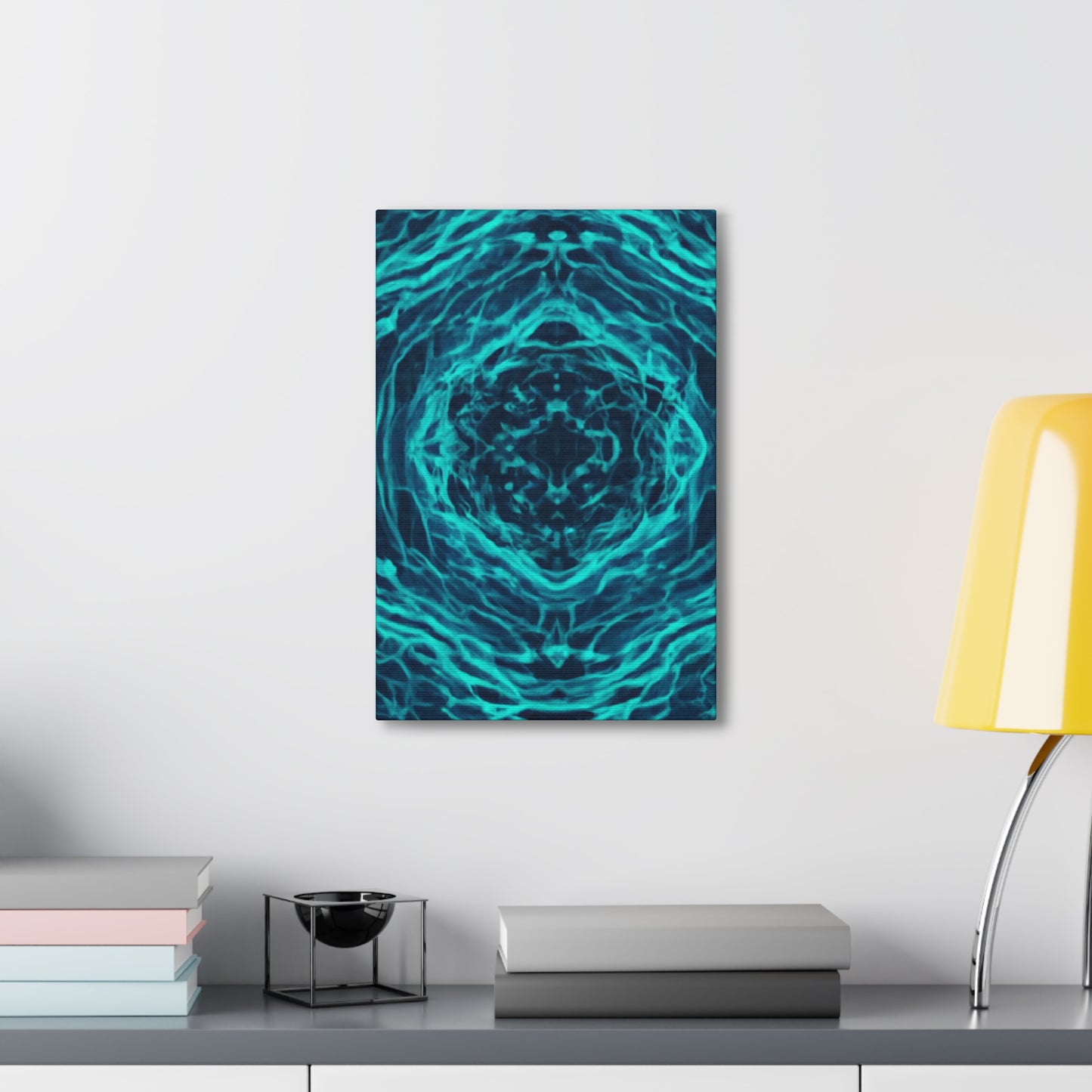 Neon Infinity Fractals. Trippy Infinity Patterns Art Canvas