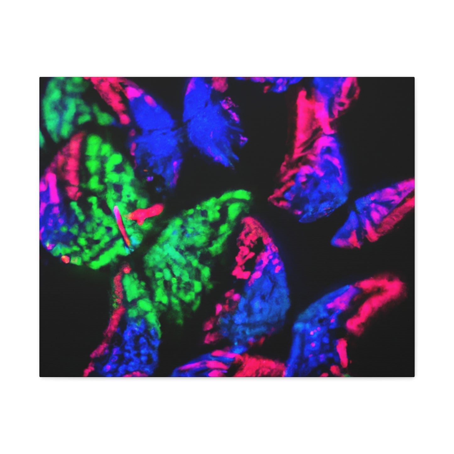 "Nebula of Neon Butterflies" Neon Butterflies  Art Canvas