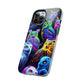 'Flock of Electric Flamses' NEON Owls Tough Phone Case