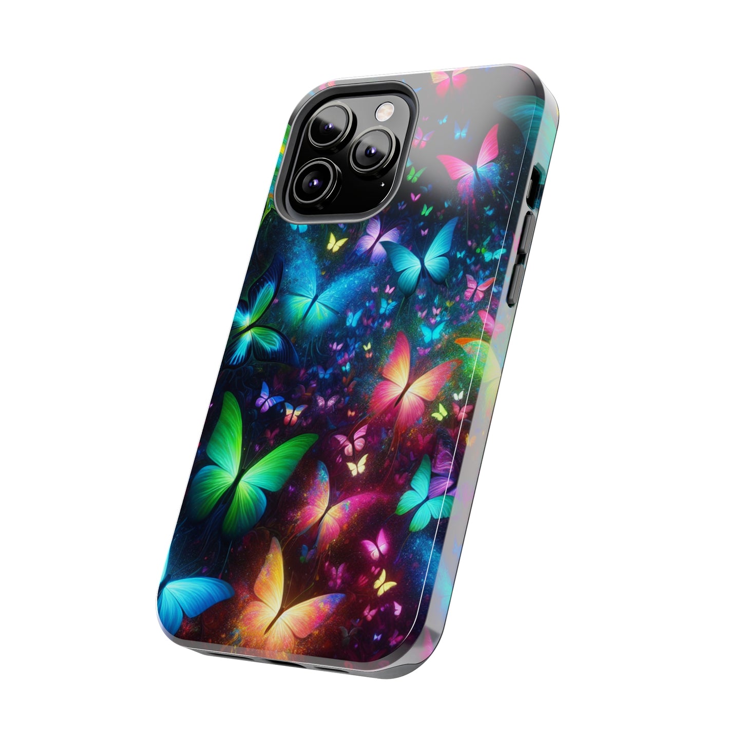 Neon Rainbow Flutterings NEON Butterflies Tough Phone Case
