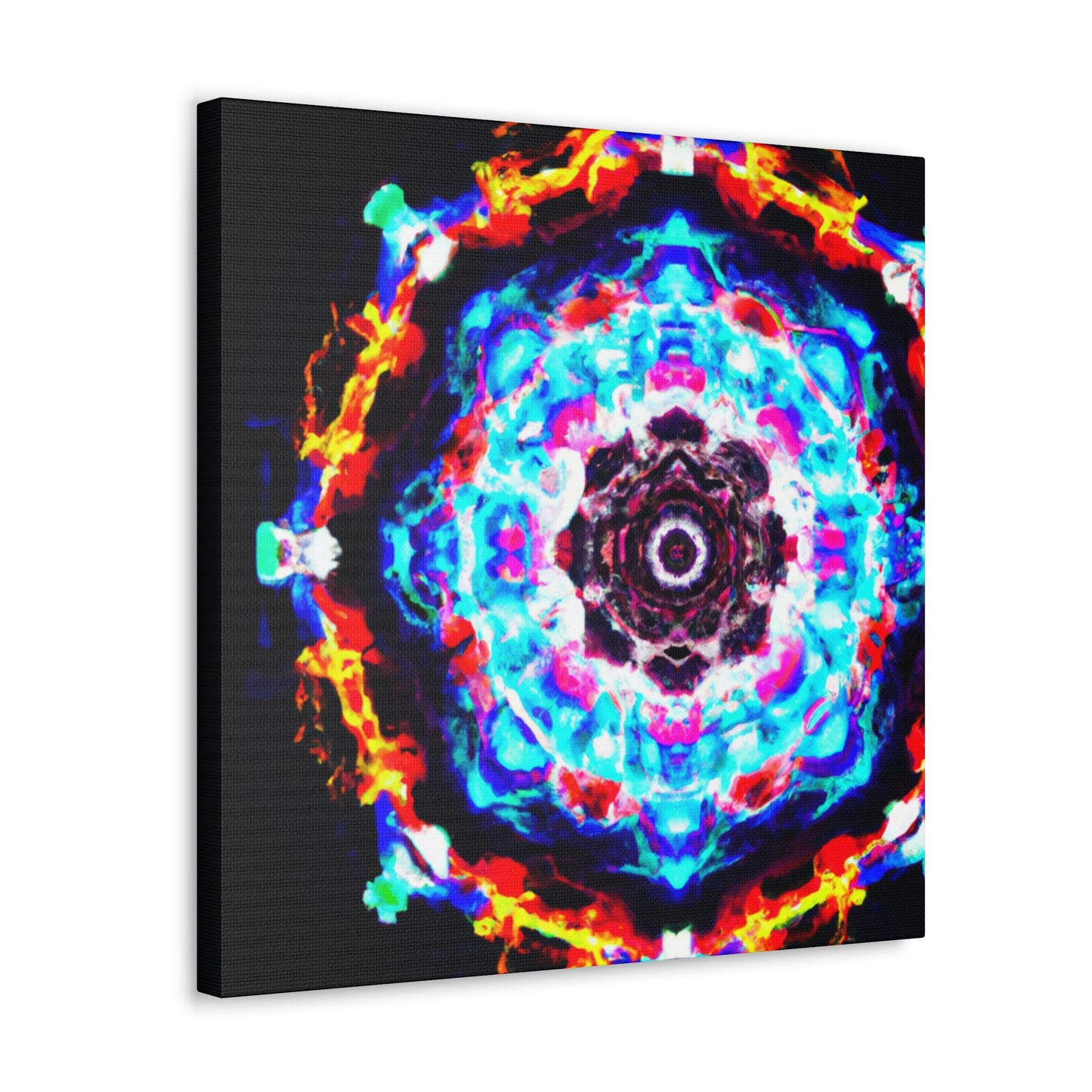 Vivid Vortex Immersion Trippy Infinity Patterns Art Canvas