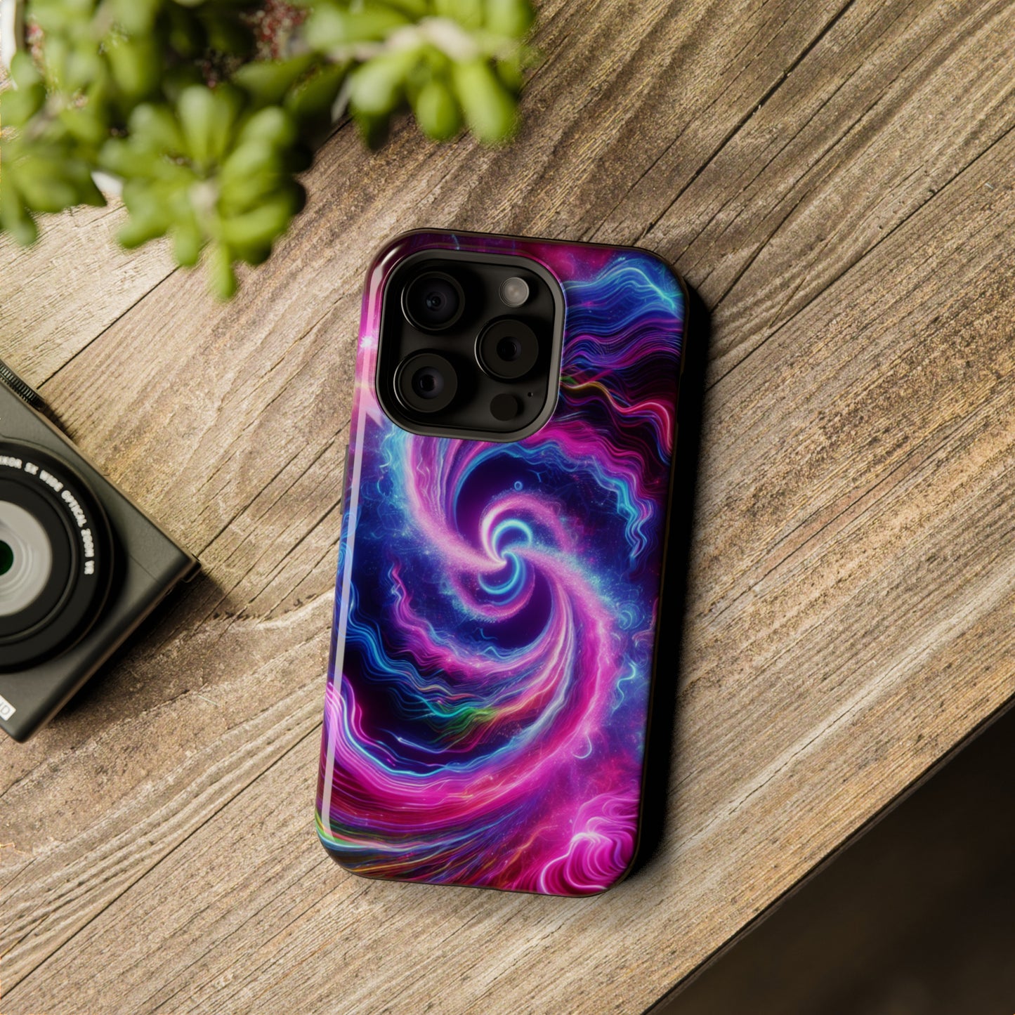 Infinite Neon Horizon Neon Trippy Infinity Patterns Premium Art Magsafe Magnet Tough IPhone 13 14 15 Pro Plus Max and Mini in Matte and Glossy Phone cases