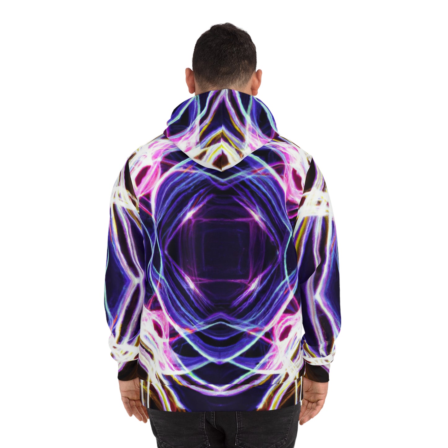 Neon Mystique of Infinity. -Trippy Infinity Patterns AOP Hoodie