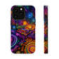 Vivid Voyage of Infinity Neon Splendor. Neon Trippy Infinity Patterns Premium Art Magsafe Magnet Tough IPhone 13 14 15 Pro Plus Max and Mini in Matte and Glossy Phone cases