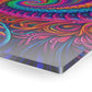 Radiant Techno Celestial Maze. Trippy infity Pattern 1/4" Glossy Acrylic Art