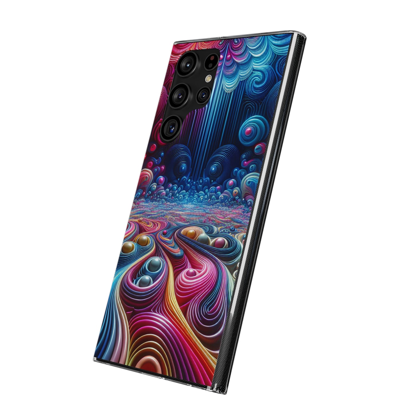 Mesmerizing Neon Infinity Infinity Patterns Art Polycarbonate Phone Case Samsung Galaxy s21 s22 Google Pixel 6 Iphone 11 12 13 14 Pro Max Mini Plus