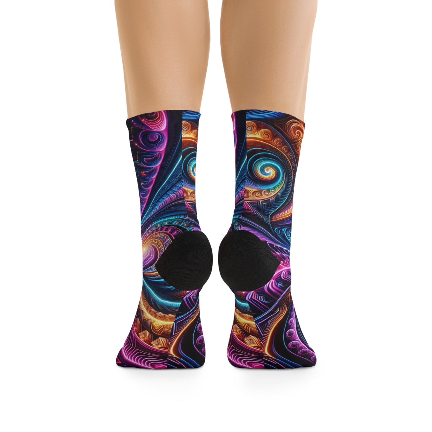 TDB "Galactic Fractal Vision" Trippy Recycled Poly Socks