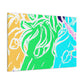 Neon Herd-scape NEON Unicorns Art Canvas