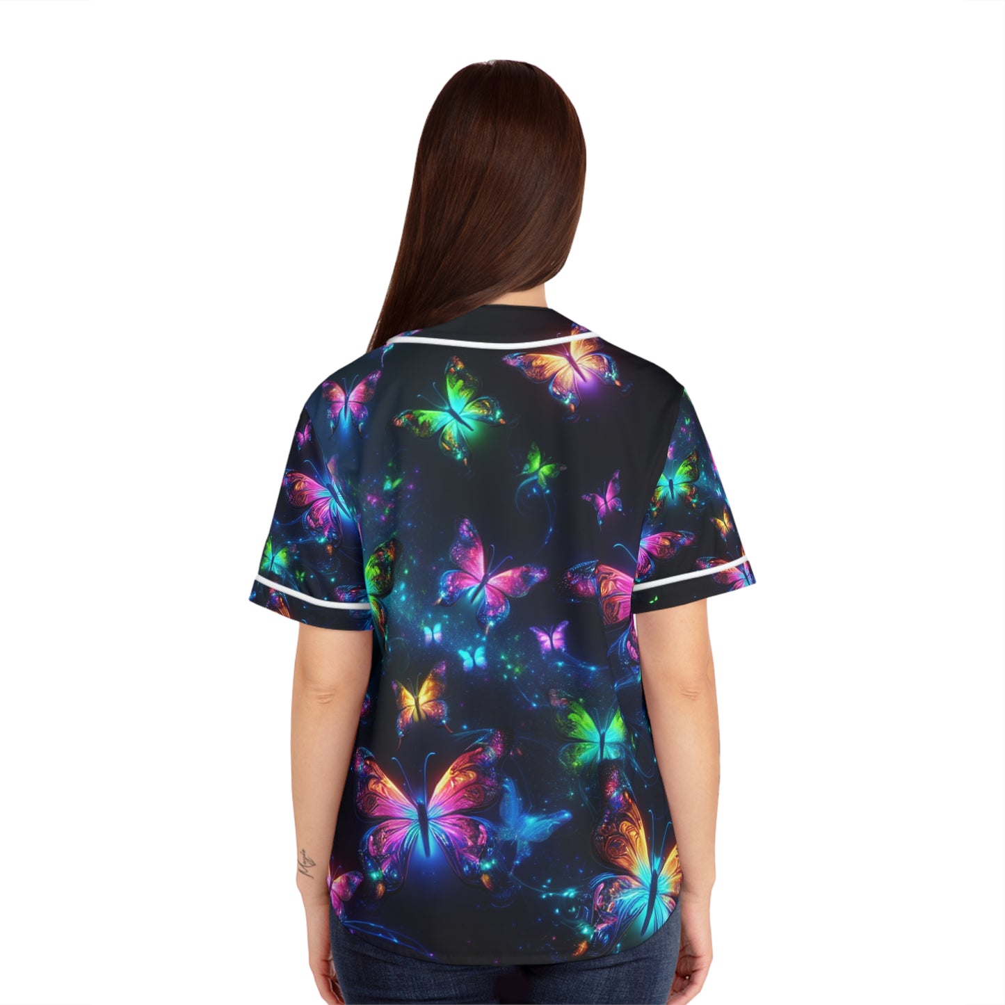 "Butterfly Fluorescence" Neon Butterflies Womans Jersey