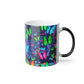"Neon Butterfly Rainbow Flight" Neon Butterflies 11oz Color Morphing Mug