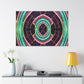 Electric Cosmic Confetti. Trippy Infinity Patterns Art Canvas