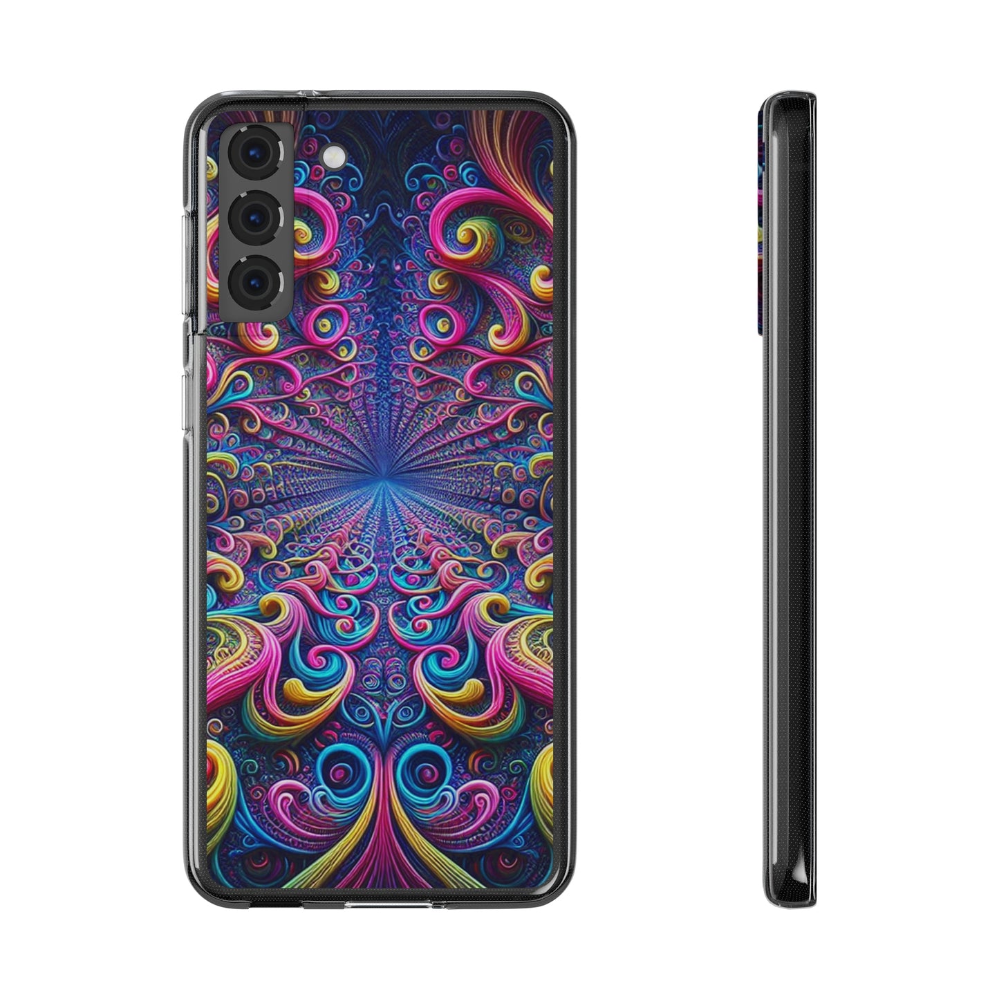 Neon Infinity Dreamscape. Infinity Patterns Art Polycarbonate Phone Case
