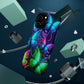Neon Flutter Symphony Neon Butterflies Premium Art Magsafe Magnet Tough IPhone 13 14 15 Pro Plus Max and Mini in Matte and Glossy Phone cases