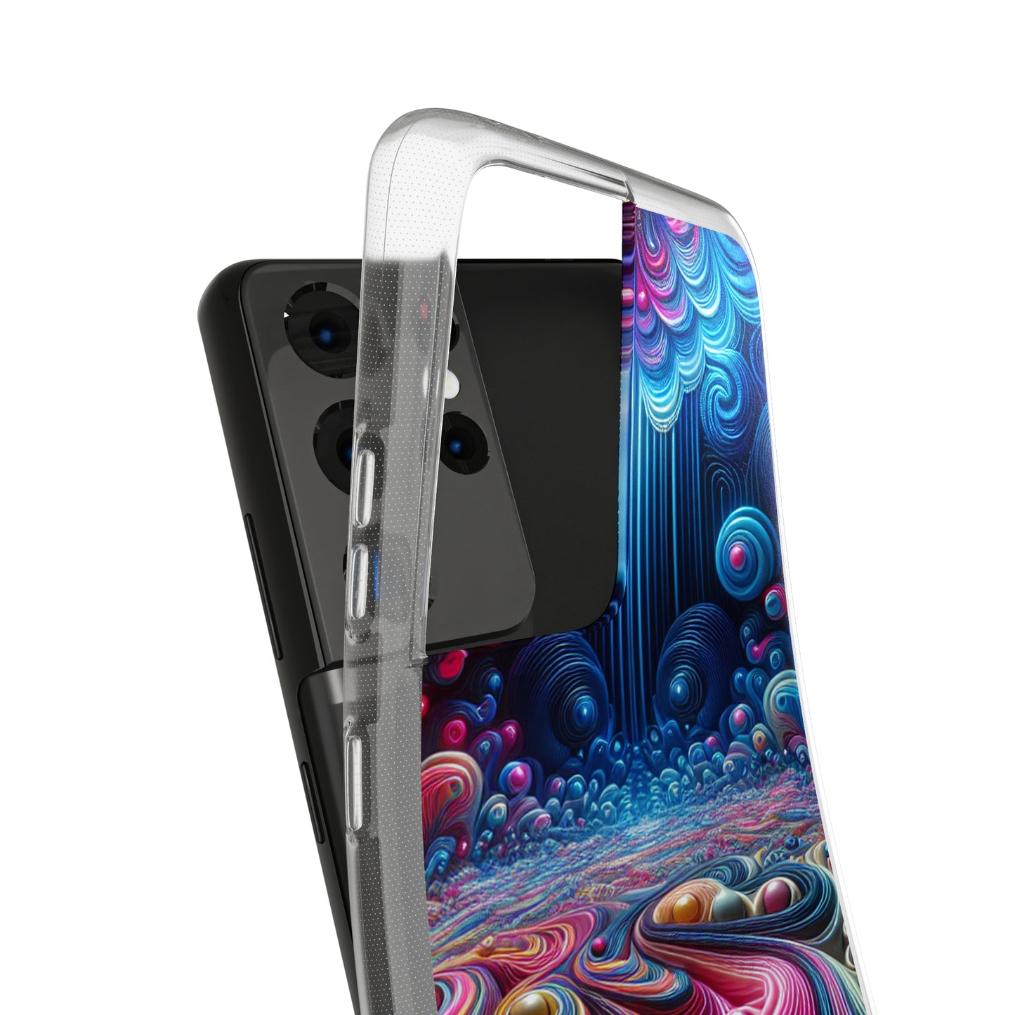 Mesmerizing Neon Infinity Infinity Patterns Art Polycarbonate Phone Case Samsung Galaxy s21 s22 Google Pixel 6 Iphone 11 12 13 14 Pro Max Mini Plus