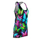 Neon Burst of Butterflies. Neon Butterflies  Racerback Dress