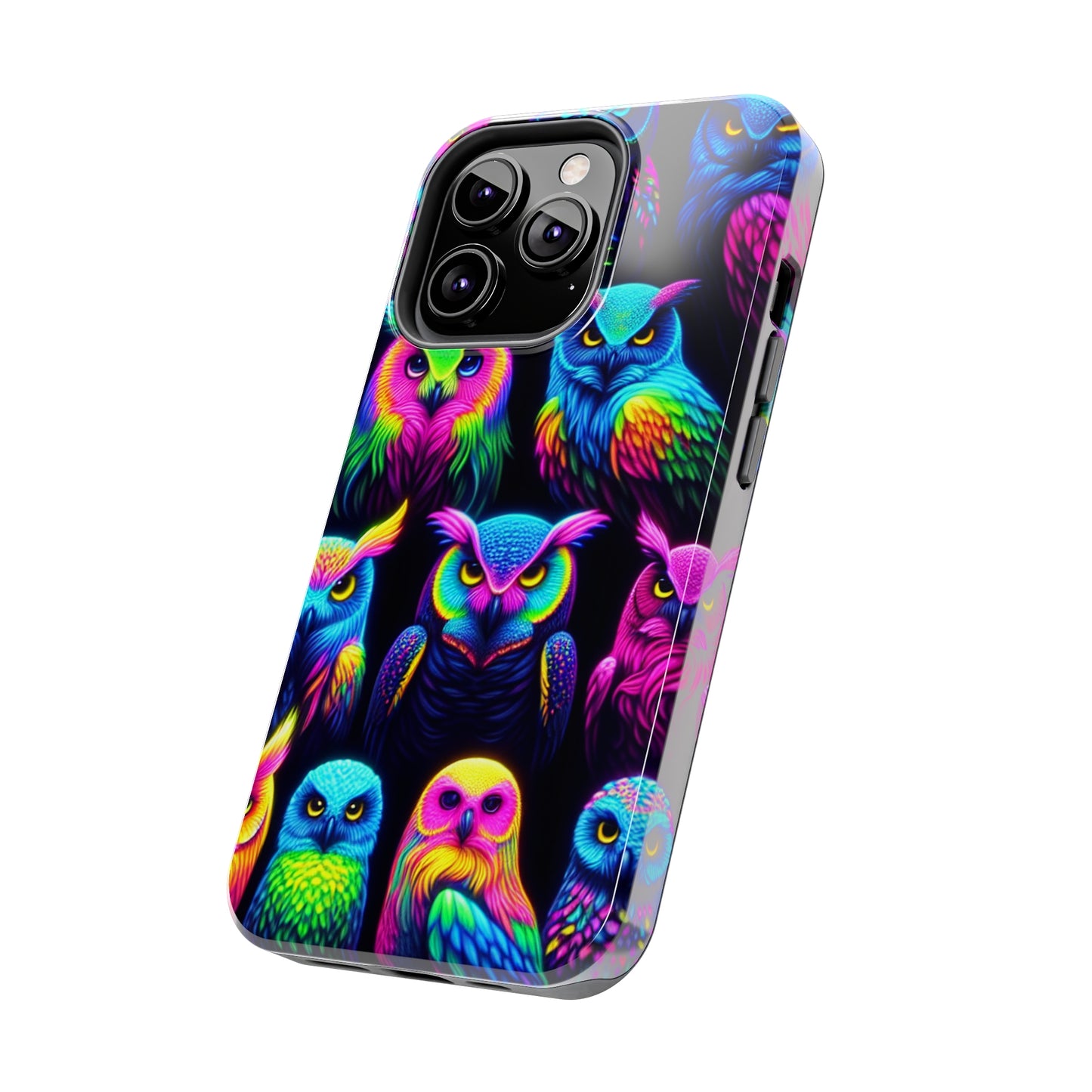 "Nocturnal Neon Glow" NEON Owls Tough Phone Case