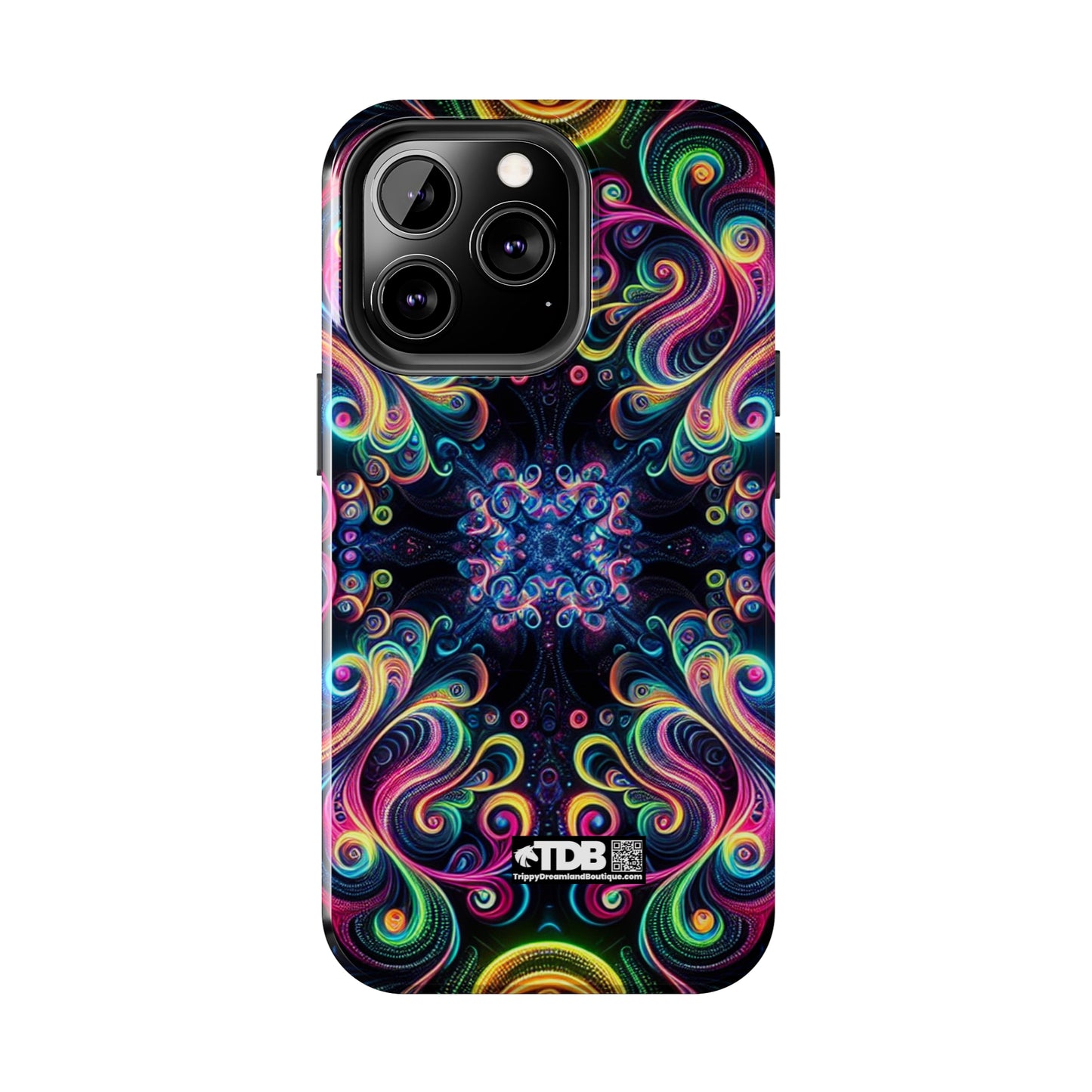 TDB Neon Infinity Vibes. Trippy Infinity Patterns Tough Phone Case
