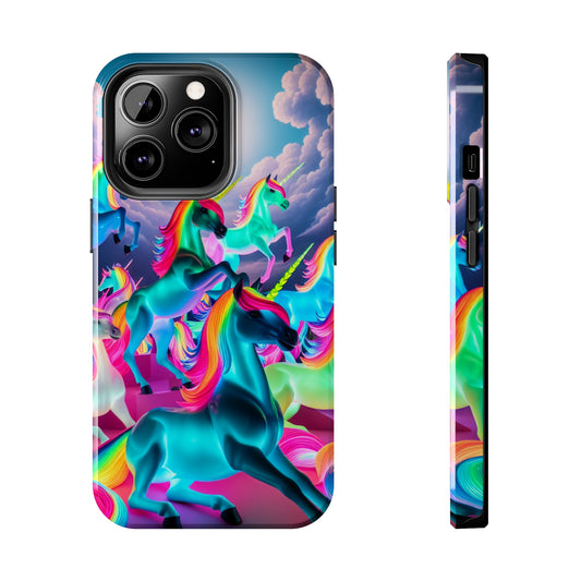 "Neon Fantasy" NEON Unicorns Tough Phone Case