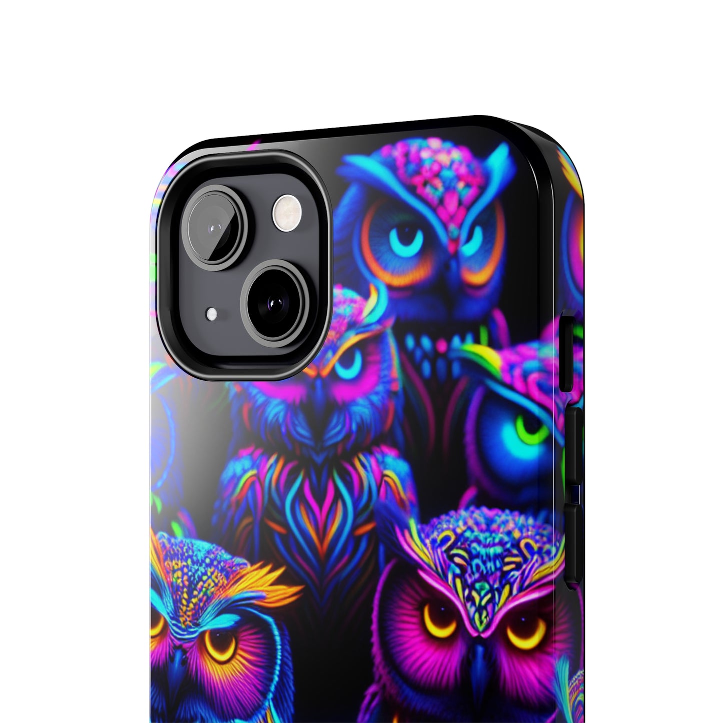 Neon Owl Congregation. NEON Owls Tough Phone Case